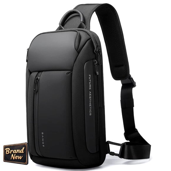Water Resistant Crossbody Backpack with Adjustable Strap for Travel